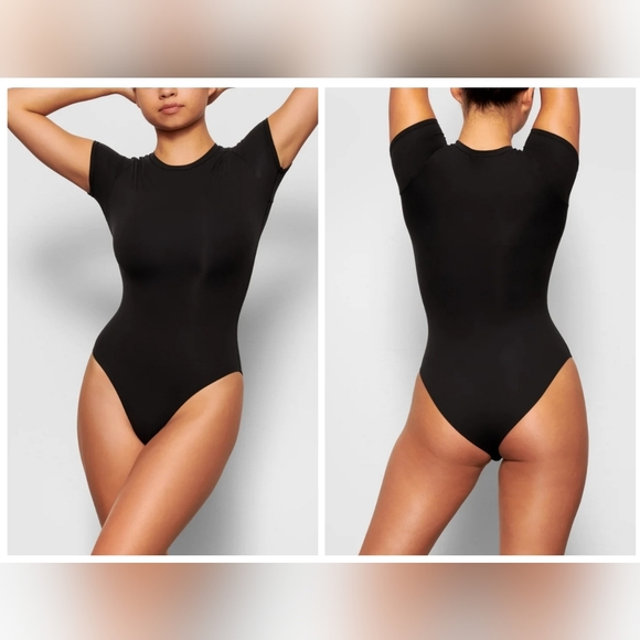 SKIMS Tops - SKIMS FITS EVERYBODY T-SHIRT BODYSUIT/ S/NWT/ONYX